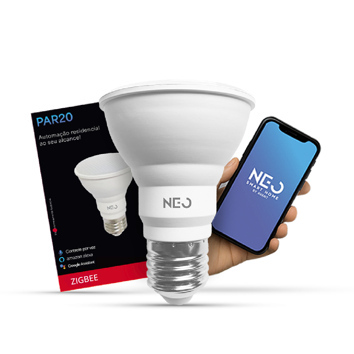 Lâmpada Led Par20 Inteligente Zigbee 7w Branco Quente/Frio RGB Colorido E27 Branco Neo