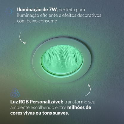 Lâmpada Led Par20 Inteligente Zigbee 7w Branco Quente/Frio RGB Colorido E27 Branco Neo