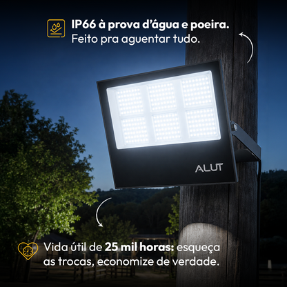 Refletor Led Slim 300w 6500k Branco Frio Bivolt IP65 Alut