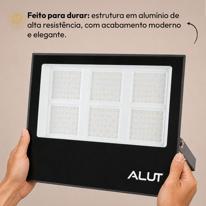 Refletor Led Slim 300w 6500k Branco Frio Bivolt IP65 Alut