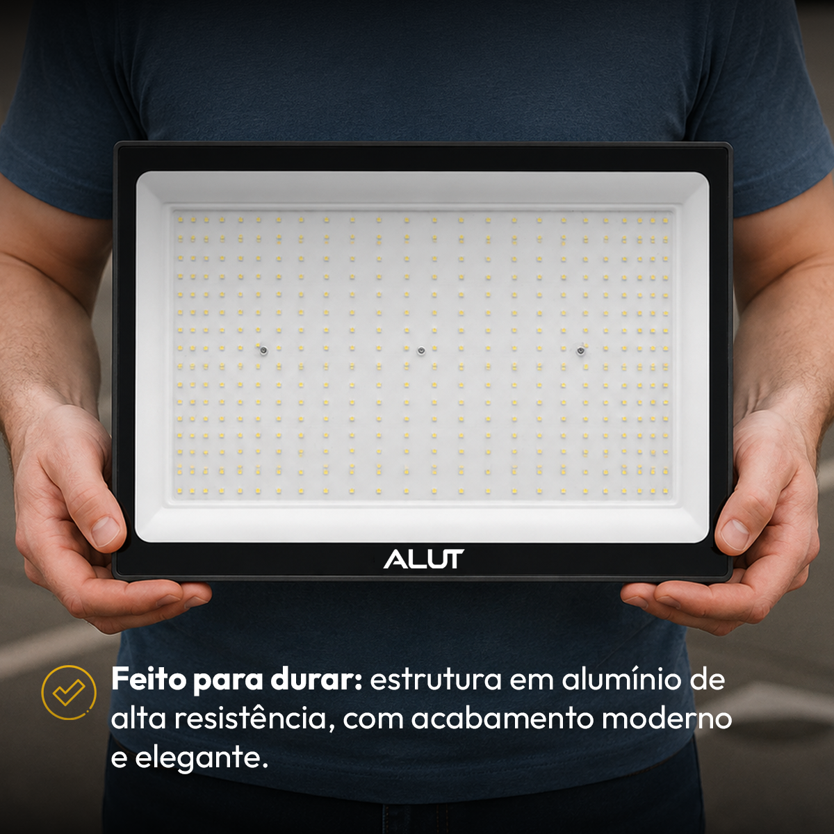 Refletor Led Slim 500w 6500k Branco Frio Bivolt IP65 Alut