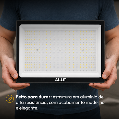 Refletor Led Slim 500w 6500k Branco Frio Bivolt IP65 Alut