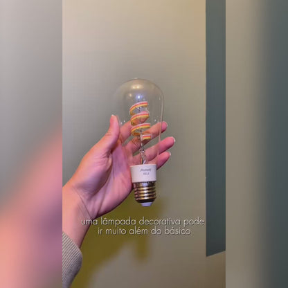 Lâmpada LED Smart Wi-Fi RGB ST64 6W Dimerizável 2700K a 6500K E27 Bivolt Avant Neo