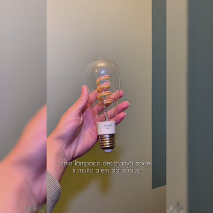 Lâmpada Led Pera Inteligente ST64 6w 2700 a 6500K Branco Frio a Quente E27 Bivolt Avant Neo
