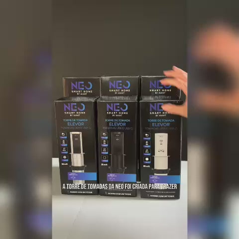 Torre de Tomadas Retrátil Branco 1 Tomada Multiplug USB e USB C Elevor Bivolt