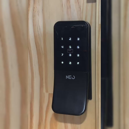 Fechadura Eletrônica Stark Digital de Sobrepor com Biometria Senha Tag Wifi Preto Fosco Avant Neo