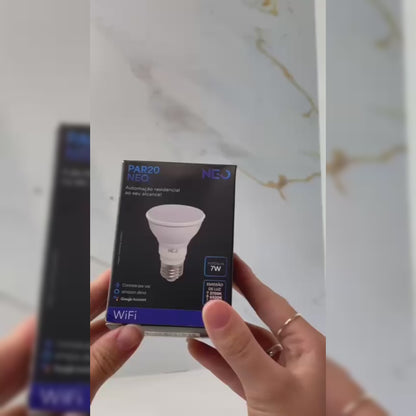 Lâmpada Led Par20 Inteligente Wifi 2.4 GHz 7w 2700K/6500K RGB E27 Branco Neo Avant