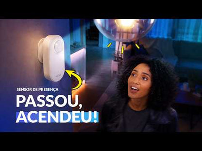 Sensor Presença Articulado 180 graus Wifi Sobrepor Bivolt Branco